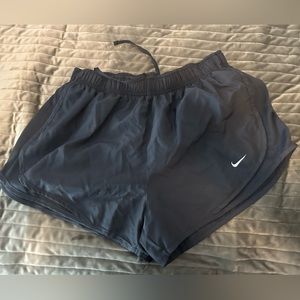 Two for one! Size L Nike black shorts with liner and Tangerine blue tennis skort